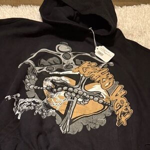 Retro Vert Black Graphic Hoodie for Men nwt